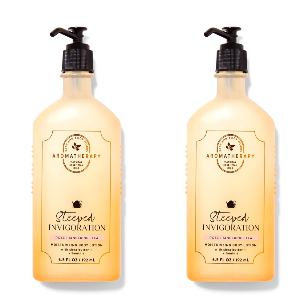 2 B&BW Aromatherapy Steeped Invigoration Rose, Tangerine & Tea Body Lotion